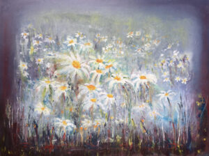 Daises in the Wind mixed media on canvas £550 + shipping